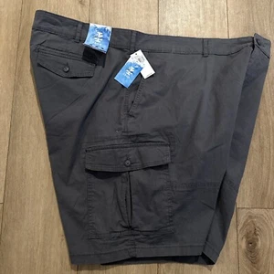 IZOD Saltwater Men's Big & Tall Beach House Cargo Shorts Iron Gate 52 X 10.5” - Picture 1 of 9