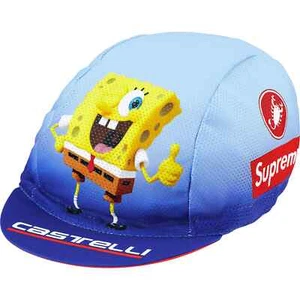 NWT Supreme Castelli Spongebob Box Logo Cycling Cap Hat Black SS25 AUTHENTIC - Picture 1 of 11