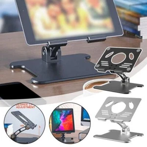360° Rotating Metal Tablet Phone Stand Foldable Desk Adjustable For iPad E1P0 - Picture 1 of 10