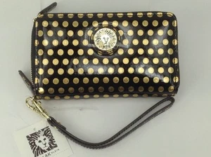 Women's ANNE KLEIN Brand Black Gold Envelope Wallet - $40 MSRP - Picture 1 of 1