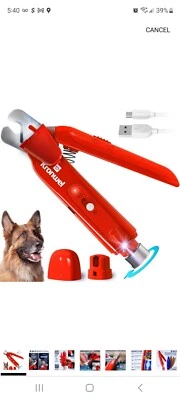 2-in-1 Rechargeable Dog Nail Grinder & Dog Nail Clippers, Dog Nail Trimmers for - Image 1 of 4