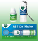 2X Vicks Inhaler Keyring Inhaler Nasal Roll On Inhaler 2 in 1 Relief Block Nose