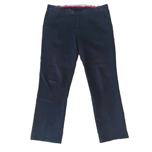 Meyer Chino Trousers Navy Blue Summer Relaxed Straight Mens 40W 31L - Picture 1 of 11