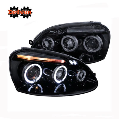 Faros halo ahumados para proyector Golf Rabbit 05-08 Volkswagen Jetta 05-08 Foto 1 de 4