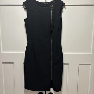 Ellen Tracy Sheath Women’s Dress Black Side Zipper Detail- Size 4 - Picture 1 of 7