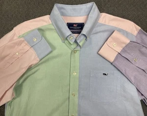 Vineyard Vines Herren LARGE Slim Fit Tucker Hemd Frühlingsfarben - Bild 1 von 14