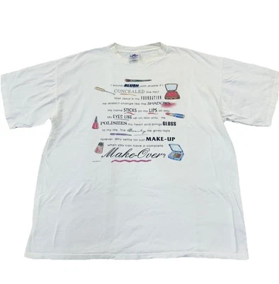 Camiseta Vintage Años 90 Señor Jesucristo Maquillaje Cristiano Light Co Talla 2XL Foto 1 de 4