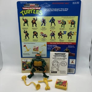 🔥TMNT Head Droppin' Michelangelo 1991 Playmates Complete w/ Card & Accessories - Picture 1 of 19