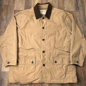 Vintage Orvis Chore Barn Coat Jacket Men's 2XL Brown Canvas Corduroy 6845 - Picture 1 of 11