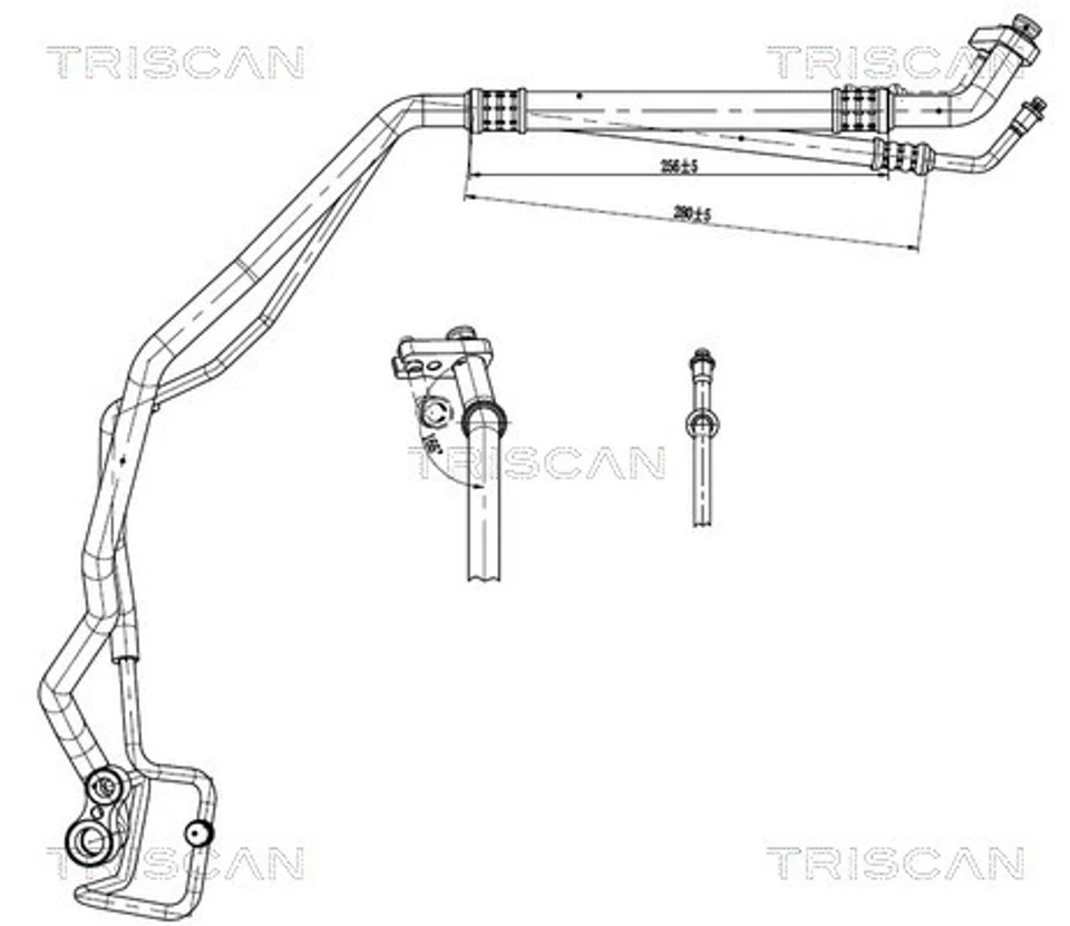 TRISCAN 901024013 Hochdruck-/Niederdruckleitung für Klimaanlage für Opel