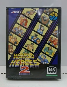 WORLD HEROES 2 NEO GEO ROM AES SNK Japan Import Free shipping FedEx DHL ALH-006 - Picture 1 of 8