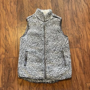 Thread And Supply Womens Vest Size S Grey Full Zip Sherpa Sleeveless Cozy  - Picture 1 of 16
