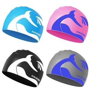 Silicone Swimming Cap Solid Color Long Hair Clean Swim Pool For Adult Men Women - Picture 1 of 16