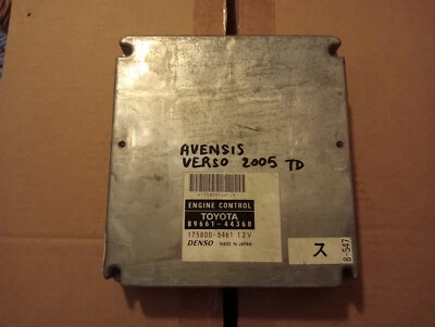 89661-44360 175800-44360 Centralina Motore TOYOTA AVENSIS VERSO 2005 Diesel - Immagine 1 di 3