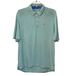 Vineyard Vines Performance Striped Polo Shirt Large Golf Outdoor Summer Preppy - Picture 1 of 6