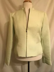 Chaqueta Louben Amarillo-Verde Texturizado Poliéster Forrada Cremallera Completa 4 - Imagen 1 de 5