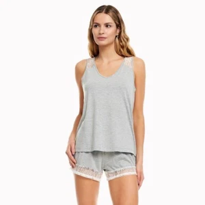 Flora by Flora Nikrooz Damen Strick Pyjama Tank Top - Grey Storm - M "TOP ONLY" - Bild 1 von 7