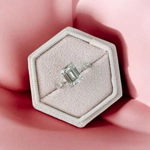 Radiant Cut Diamond Ring 2.24 Ct IGI Lab Created in 18k White Gold E F VS - Picture 1 of 13