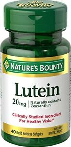 Nature's Bounty Lutein Pills,Eye Health Supplements and Vitamins,20 mg,40 Sofgel