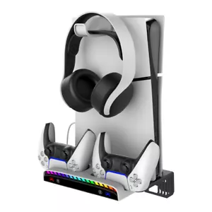 Wall Mount Bracket for PlayStation Slim Console with Controller Charging Dock - Picture 1 of 8