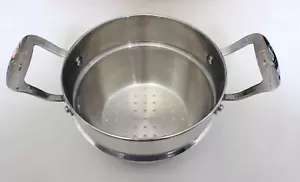 Emeril Strainer Steamer Pot Insert Colander Double Handle 7.5" Stainless Steel - Picture 1 of 7