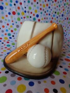 Chapeau de baseball vintage Planter Lefton fabriqué au Japon porcelaine rétro décoration intérieure