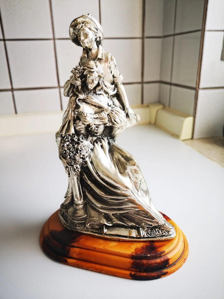 Statuetta / Statuina argento 925 coppia romantica - Immagine 1 di 4