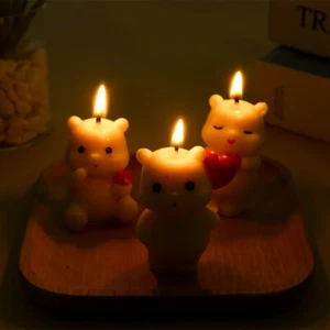 Cute Bear Silicone Mold Mini bear mold Candle Making Candle Aromatherapy M-Y _in - Picture 1 of 15