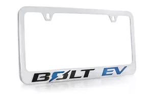 Chevrolet Bolt EV wordmark metal license plate frame holder 2 hole - Picture 1 of 4