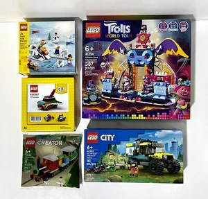 LEGO Lot of 5: Trolls/ City/ Xmas 41254, 40582, 40424, 30584, 6387807 NEW Sealed - Picture 1 of 6