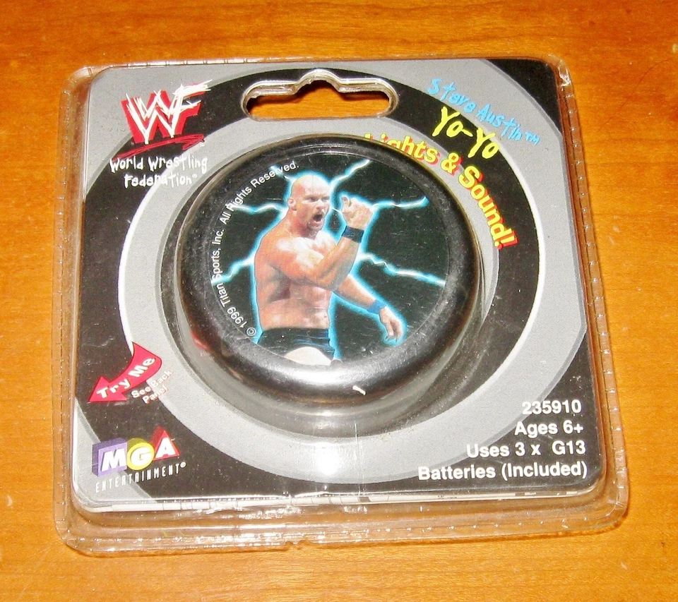 WWF MGA Titan Stone Cold Steve Austin Yo-yo Lights Sound 1999 WWE Wrestling