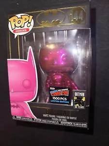 Funko Pop DC Batman Pink Chrome #144 NYCC (80 Years) Funko Pop! LE1500pcs - Picture 1 of 8