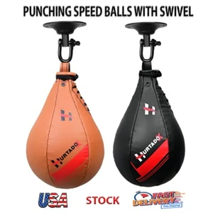 Boxe Speed Balls MMA Fight Training Fighter Punching Speed Ball Pelle Girevole - Foto 1 di 7