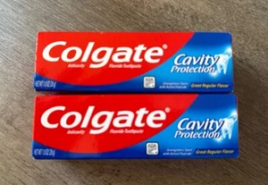 NEW Colgate Cavity Protection Toothpaste Regular Flavor 1oz Travel Size 2 Pack - Picture 1 of 1