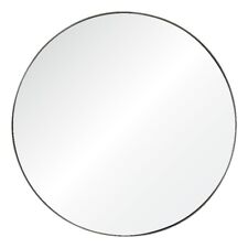 Renwil Glen 48" Round Modern Glass Accent Wall Mirror in Clear