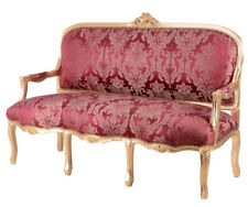 Giant sofa Rococo style bench chaise longue red Baroque french Louis XV couch 
