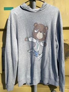 Sudadera con Capucha Graduación Kanye West De Colección Gris Rap Sudadera YE Oso de Peluche RARA Talla L - Imagen 1 de 8