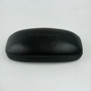 Salvatore Ferragamo Sunglasses Case Hard Shell Black Eyeglasses Travel Carrier - Picture 1 of 9