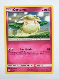 Cottonee 147/236 NM Pokemon TCG Card Cosmic Eclipse ENG 2019 Fairy Common - Picture 1 of 2