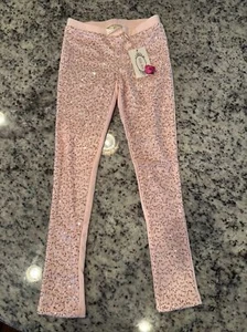 Mia Joy Gold Rosa Pailletten Leggings Hose Gr. 8 Mädchen Azalee NEU - Bild 1 von 6