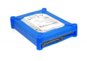 NEON Soft Silicone Protective Case for 3.5-inch hard drive / SSD - Blue - Picture 1 of 3
