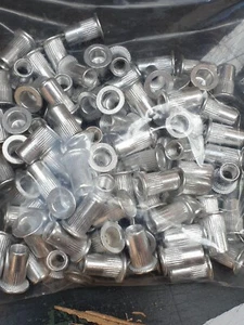 M6 - Aluminium Rivnuts Knurled Head Threaded Rivet Nuts Blind Nutserts - Picture 1 of 1