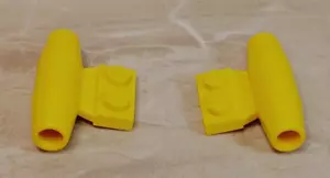LEGO JET Engine Lot of 2 STANDARD Yellow Connector Plate Cylinder Round Plane - Picture 1 of 1