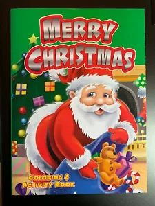 MERRY CHRISTMAS COLORING & ACTIVITY BOOK SANTA'S TOY BAG NEW HOLIDAY! - Imagen 1 de 2