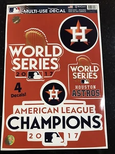 Houston Astros 2017 World Series champions large Decal sheet - Picture 1 of 2