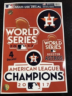 Houston Astros 2017 World Series champions large Decal sheet - Image 1 of 2