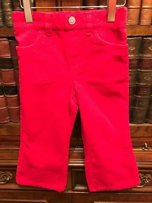 Pantaloni Vintage In Velluto A Velo Rosso Per Bambina - Età 2 • 8.08€
