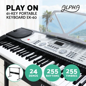 Alpha 61 Keys Electronic Piano Keyboard Digital Electric Keyboards Beginner - Picture 1 of 11