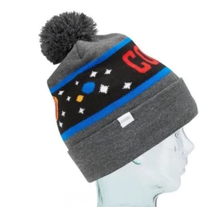 Coal Headwear THE DOWNHILL Unisex 100% Acrylic Cuffed Pom Beanie Charcoal NEW  - Picture 1 of 1