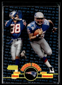 1998 Stadium Club DT9 Terry Glenn / Tony Simmons  New England Patriots - Picture 1 of 2
